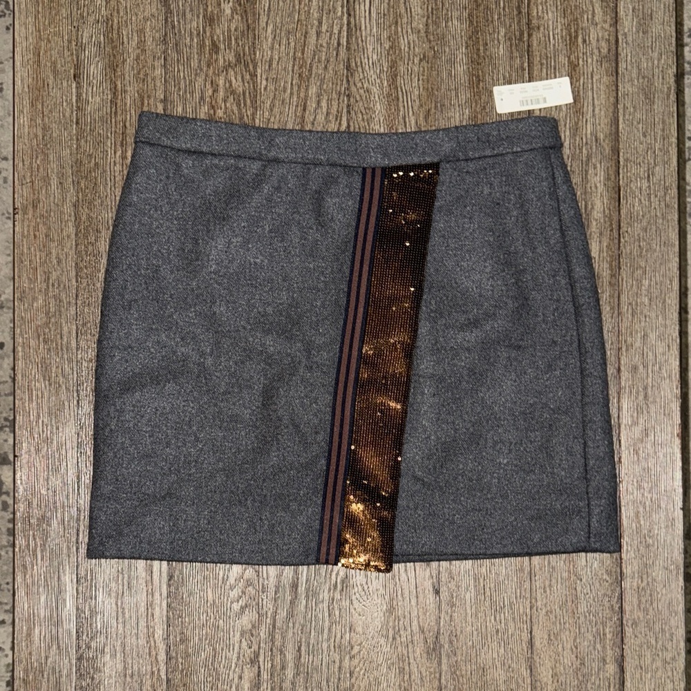 J. Crew Origami Mini Skirt with Sequin Stripe